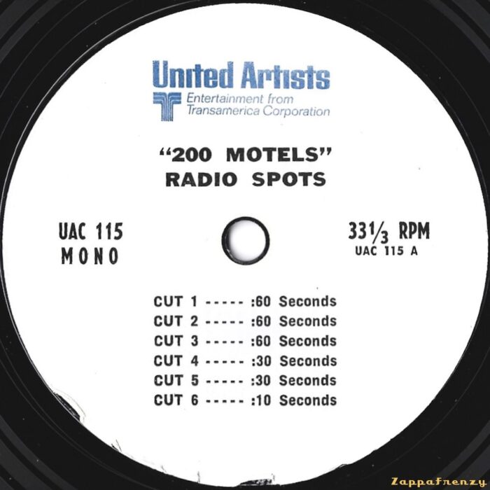 Frank Zappa - "200 Motels" Radio Spots